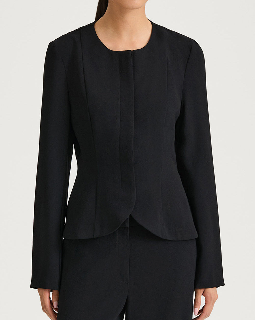 BRIENNE POLYESTER BLOUSE BLACK