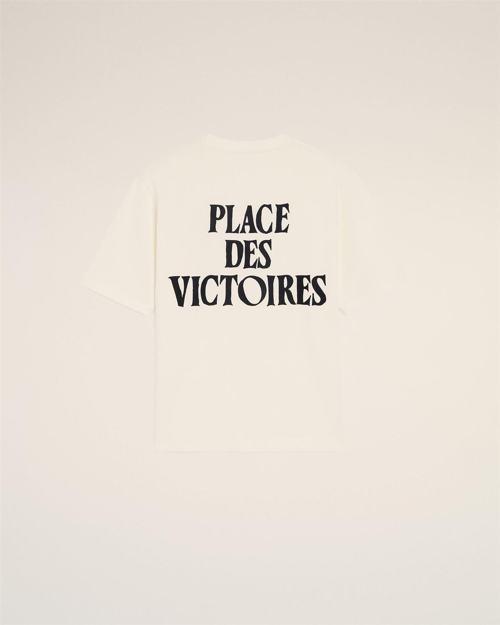 PLACE DES VICTOIRES Back PRINT T-SHIRT WHITE CREAM