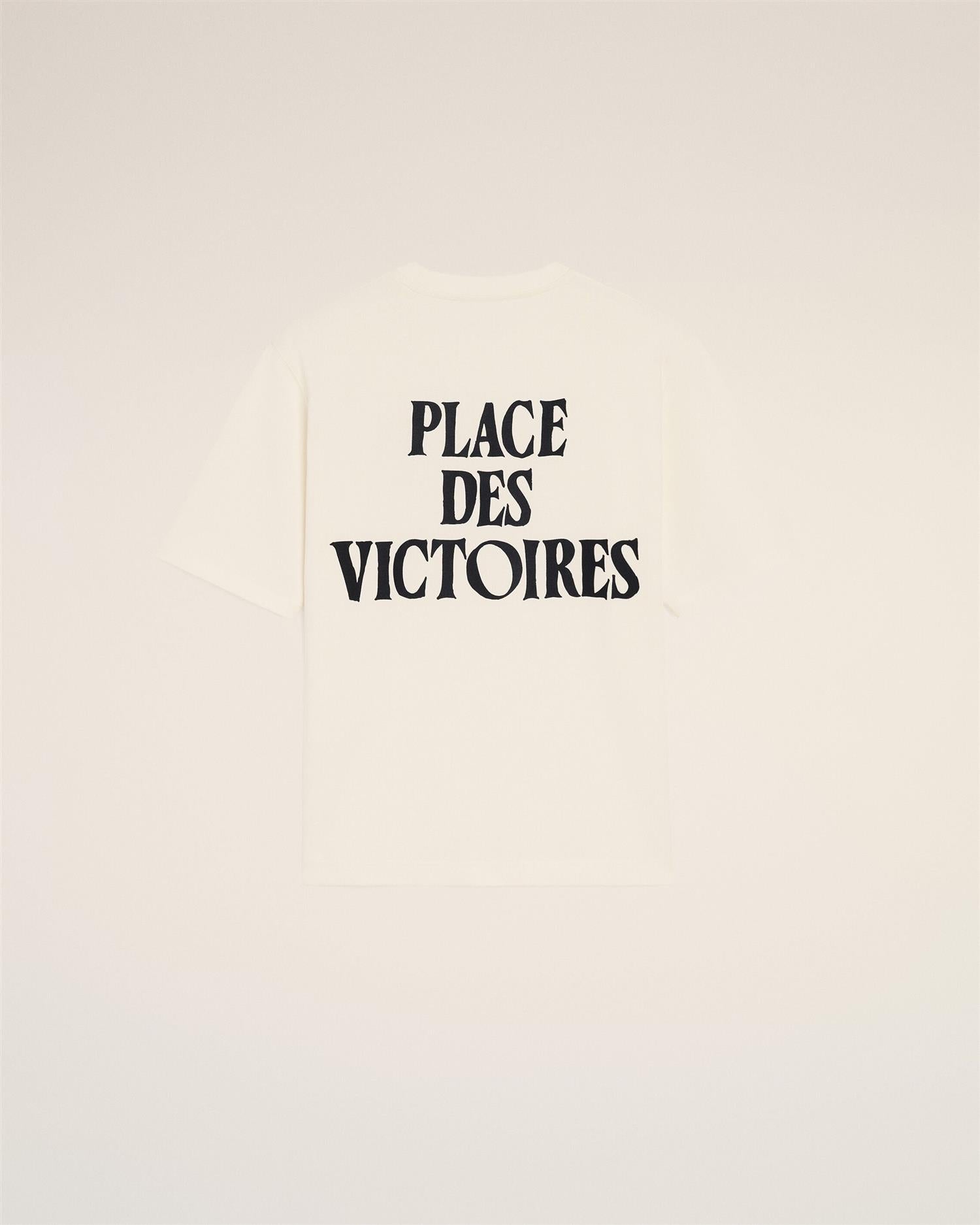 PLACE DES VICTOIRES Back PRINT T-SHIRT WHITE CREAM