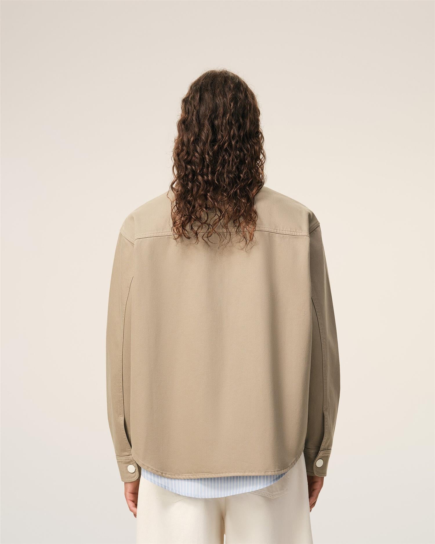 ADC crochet LOGO COTTON TWILL OVERSHIRT TAUPE
