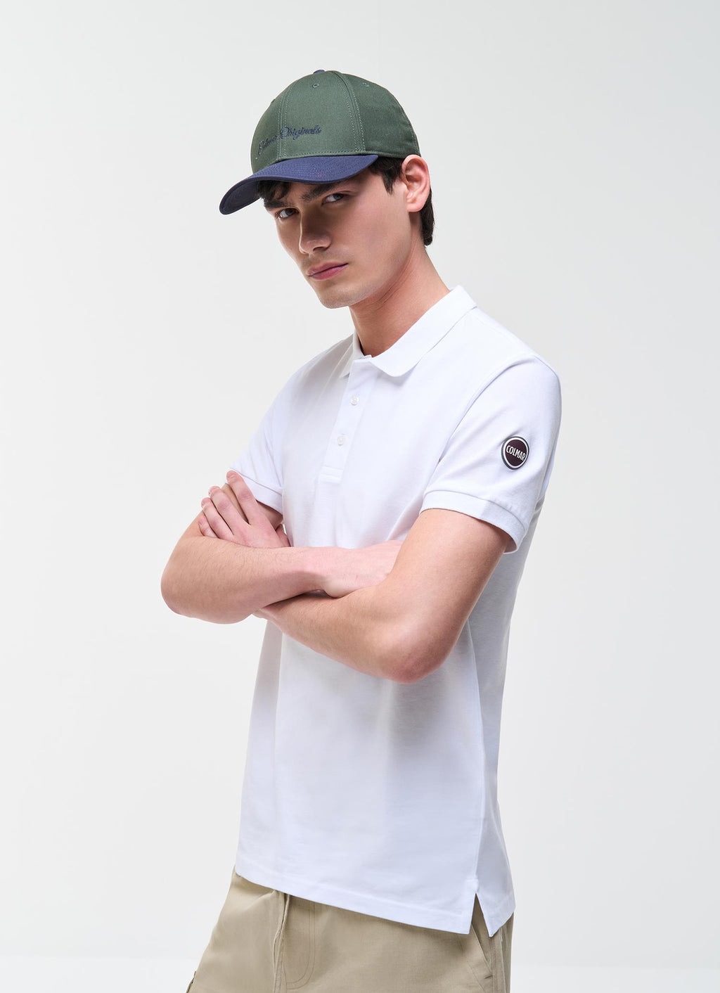 STRETCH Cotton PIQUÉ POLO T-shirt WHITE