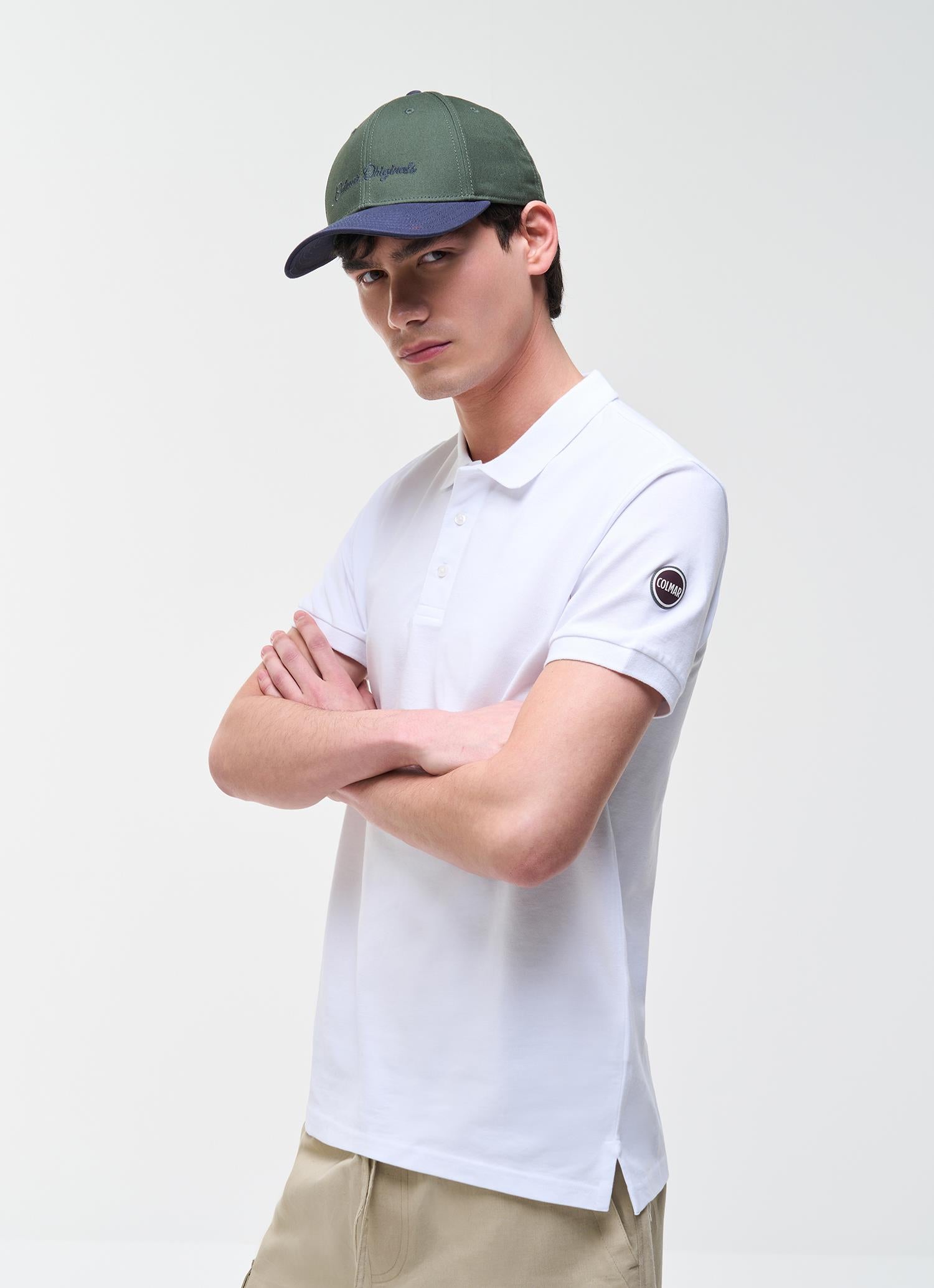 STRETCH Cotton PIQUÉ POLO T-shirt WHITE