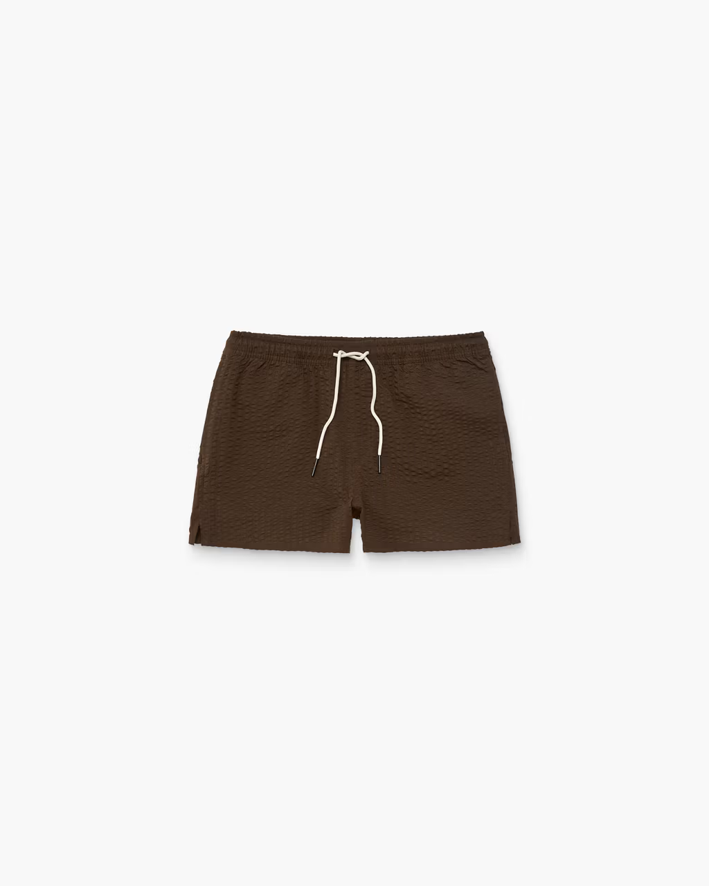 Calo Seersucker Swim Shorts Brown