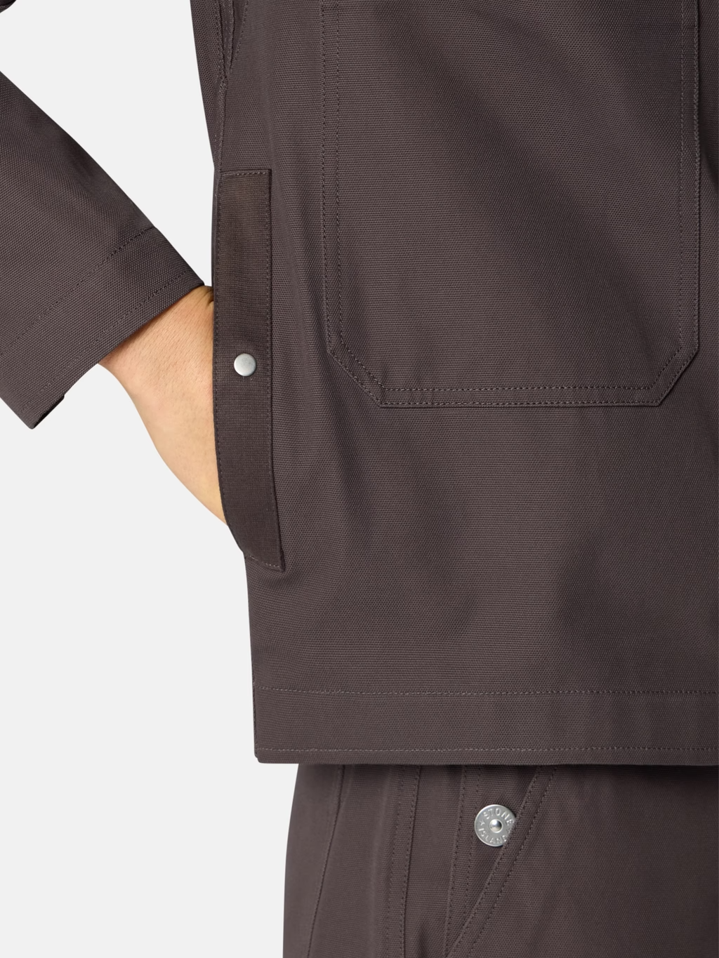 COTTON CANVAS COACH JACKET CHARCOAL
