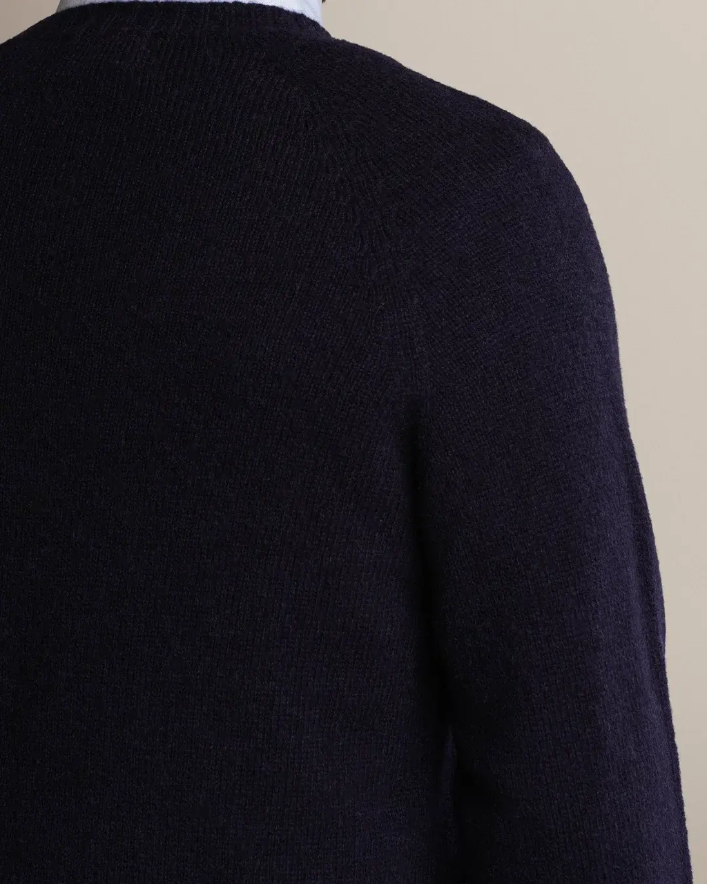 Shetland Wool Sweater Navy