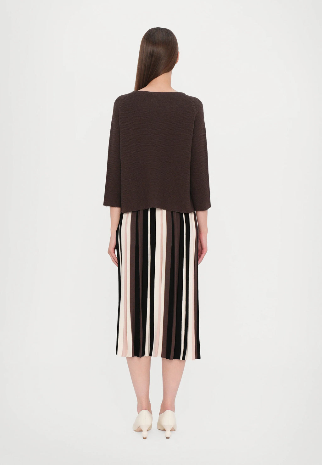 Addotto knitted cotton sweater Dark Brown