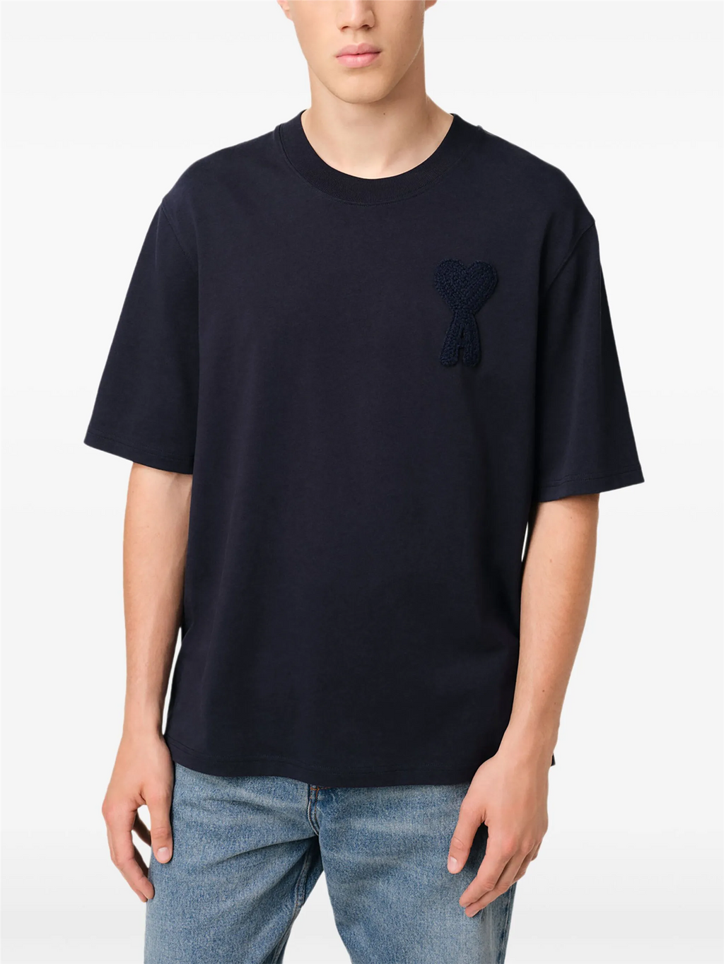 AMI DE COEUR LOGO PATCH T-SHIRT NAVY