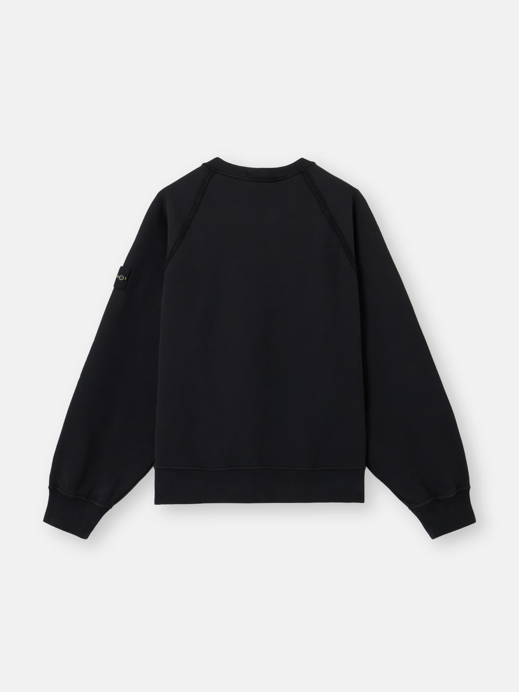 OVERSIZED BRUSHED ORGANIC COTTON RAGLAN SWEATSHIRT BLACK