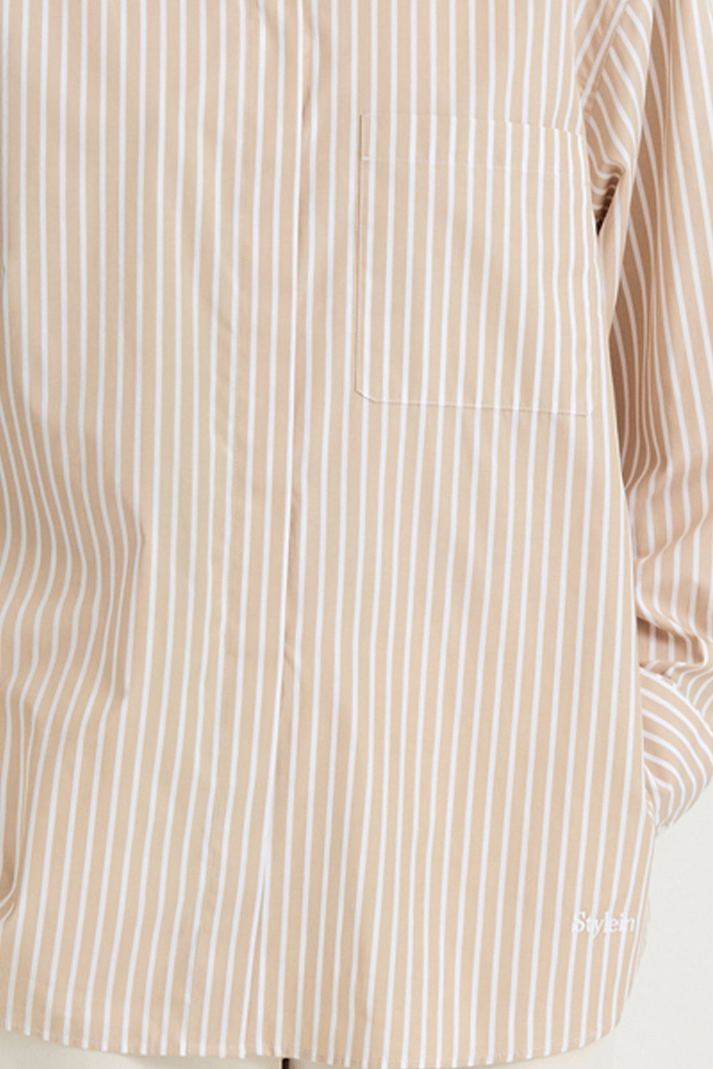 JANSELL COTTON SHIRT BEIGE STRIPE