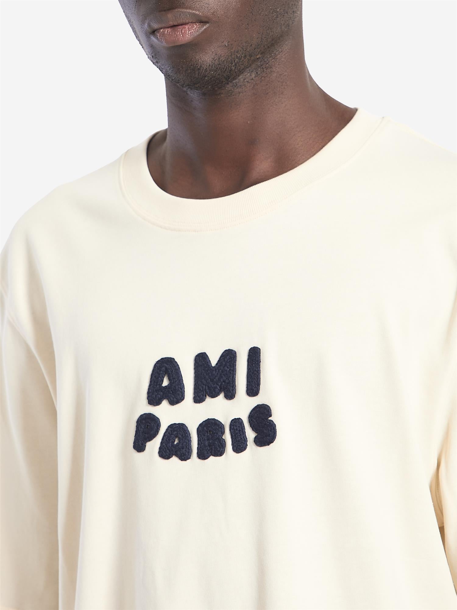Ami Paris Patch T-shirt White Cream