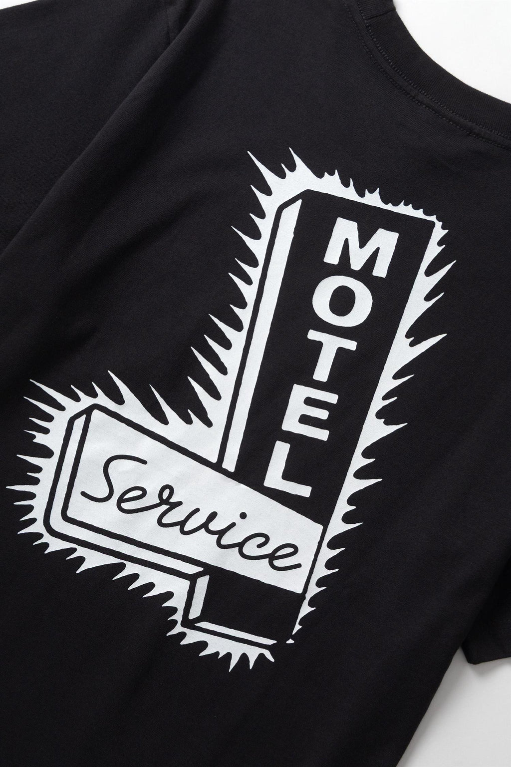 Motel Chest and Back Print T-shirt Black