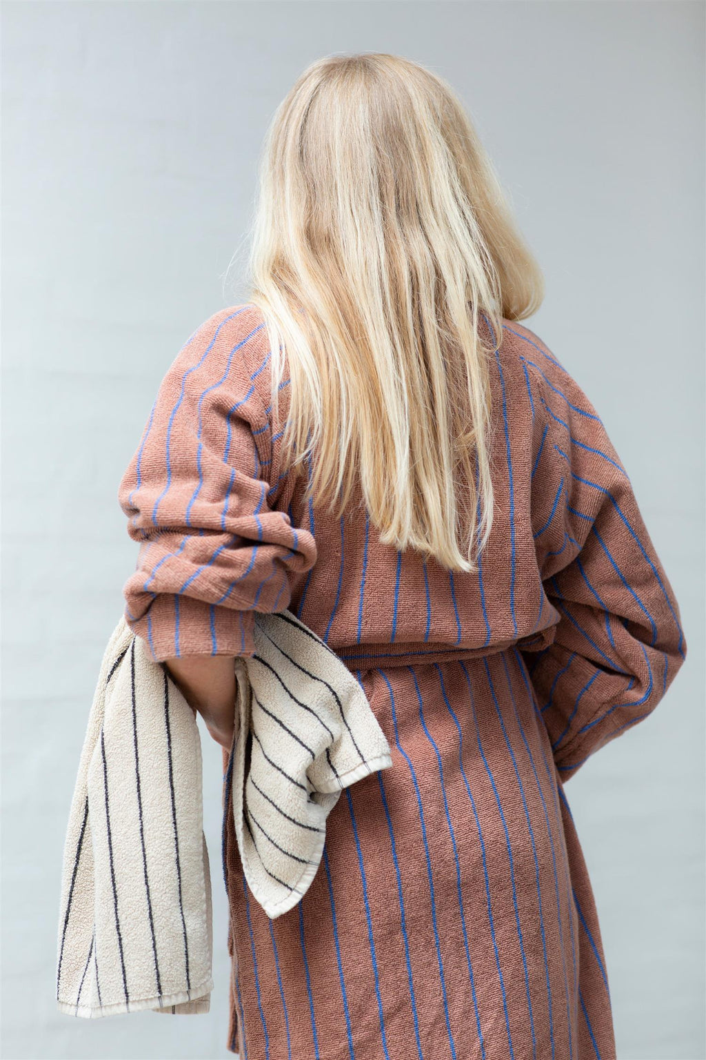 NARAM BATHROBE camel/ultramarine