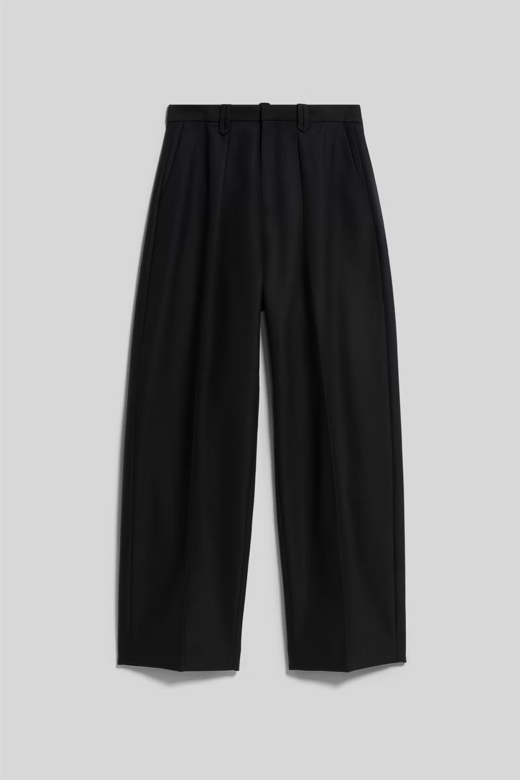 Pinta Wool Pleated Trousers Black