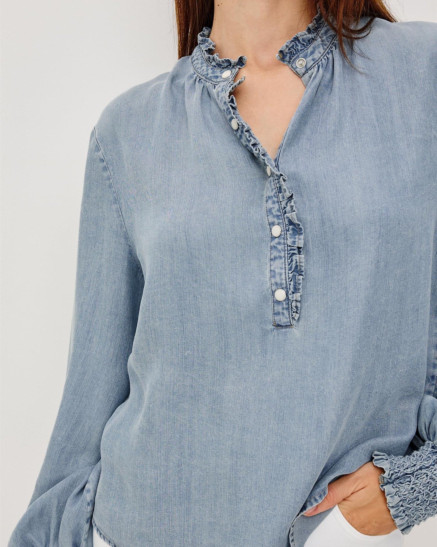 KIMMY DENIM SHIRT WASHED BLUE