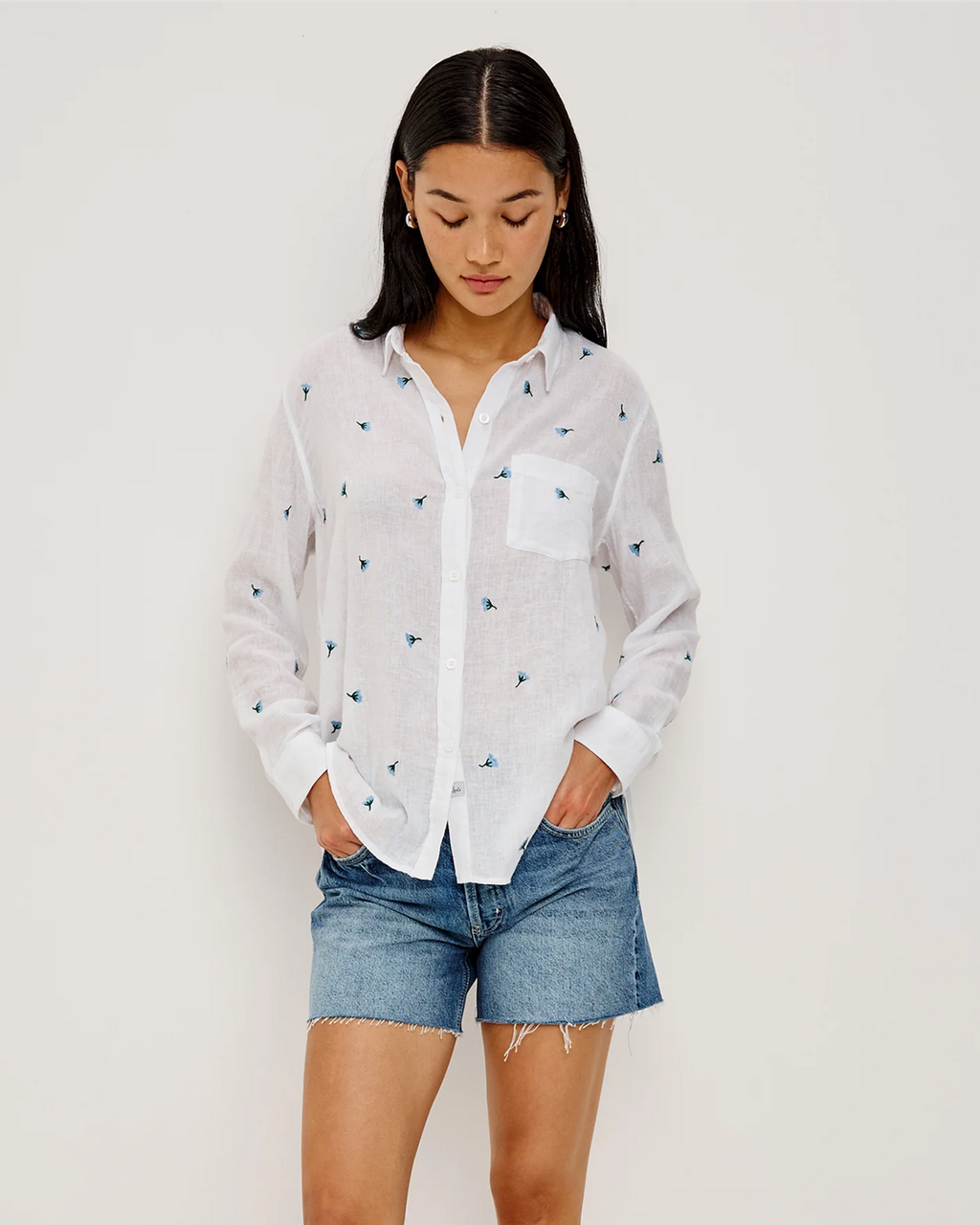 CHARLI SHIRT BLUEBELL CARNATIONS