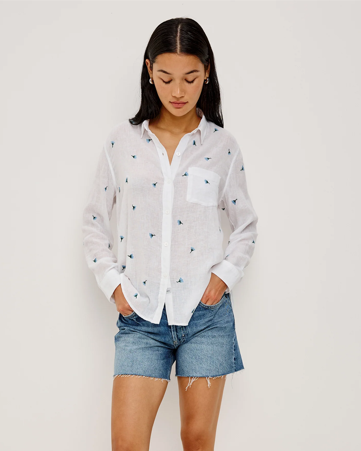 CHARLI SHIRT BLUEBELL CARNATIONS