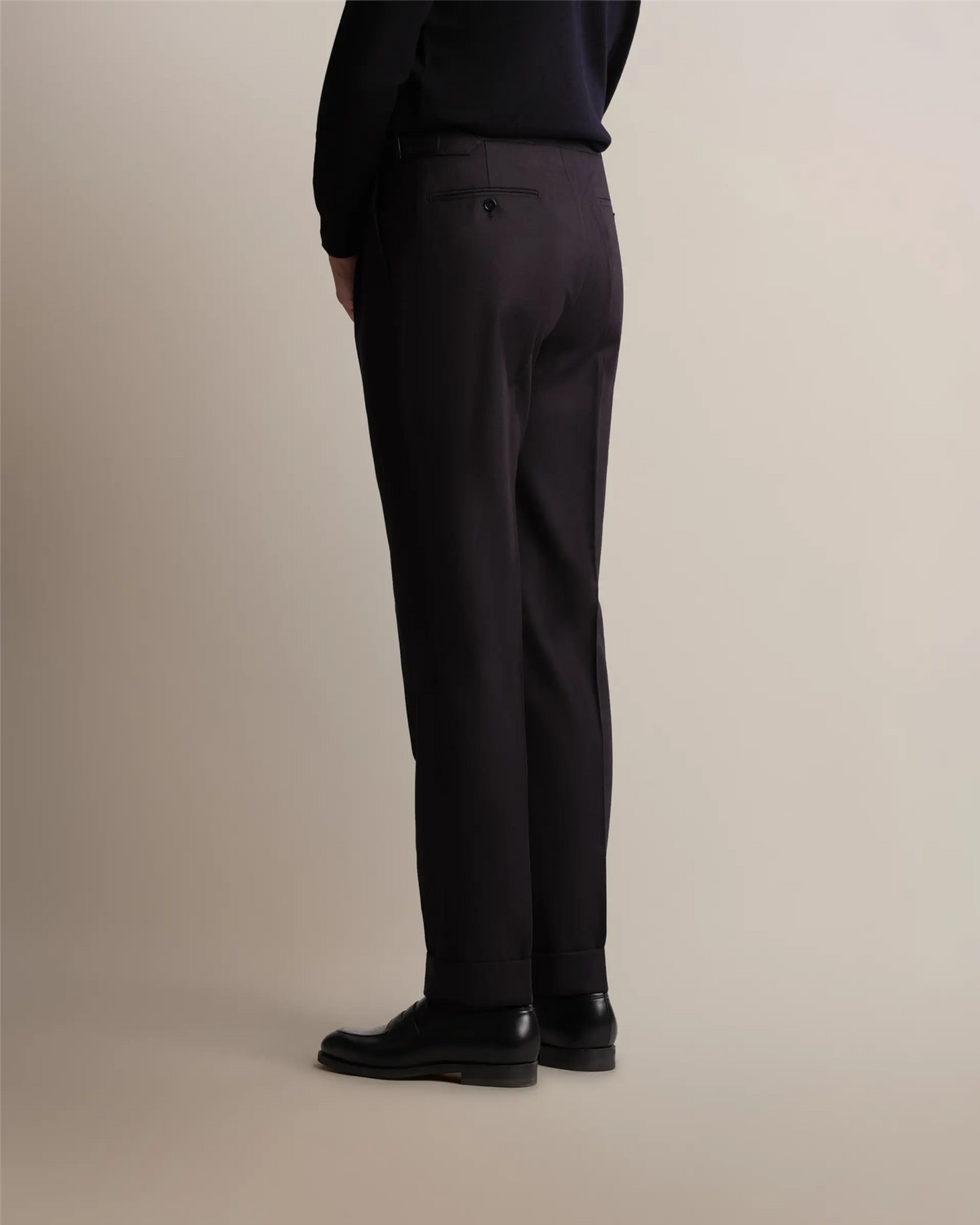 Mod 2 Single Pleat Flannel Trousers Navy