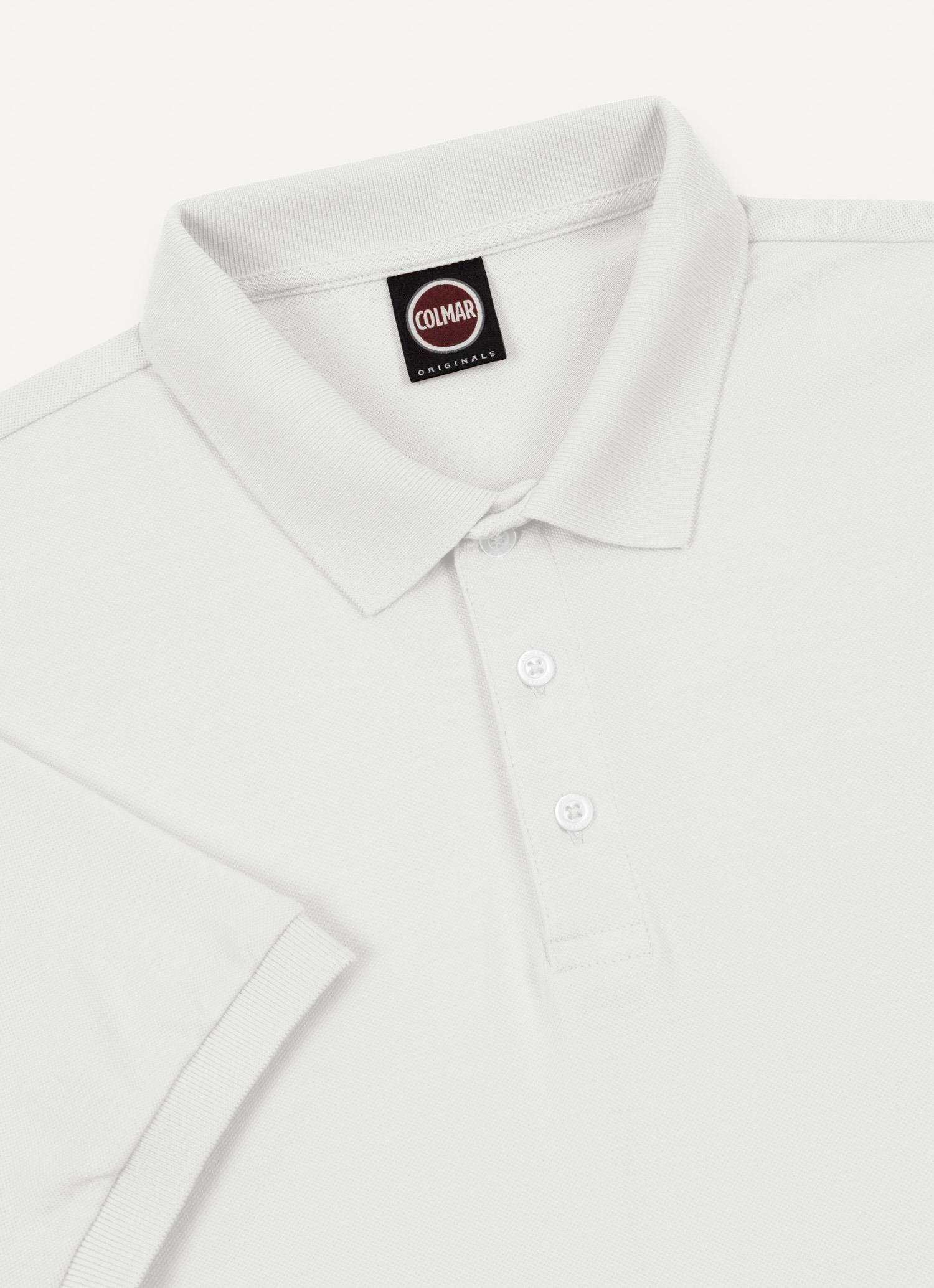 STRETCH Cotton PIQUÉ POLO T-shirt WHITE