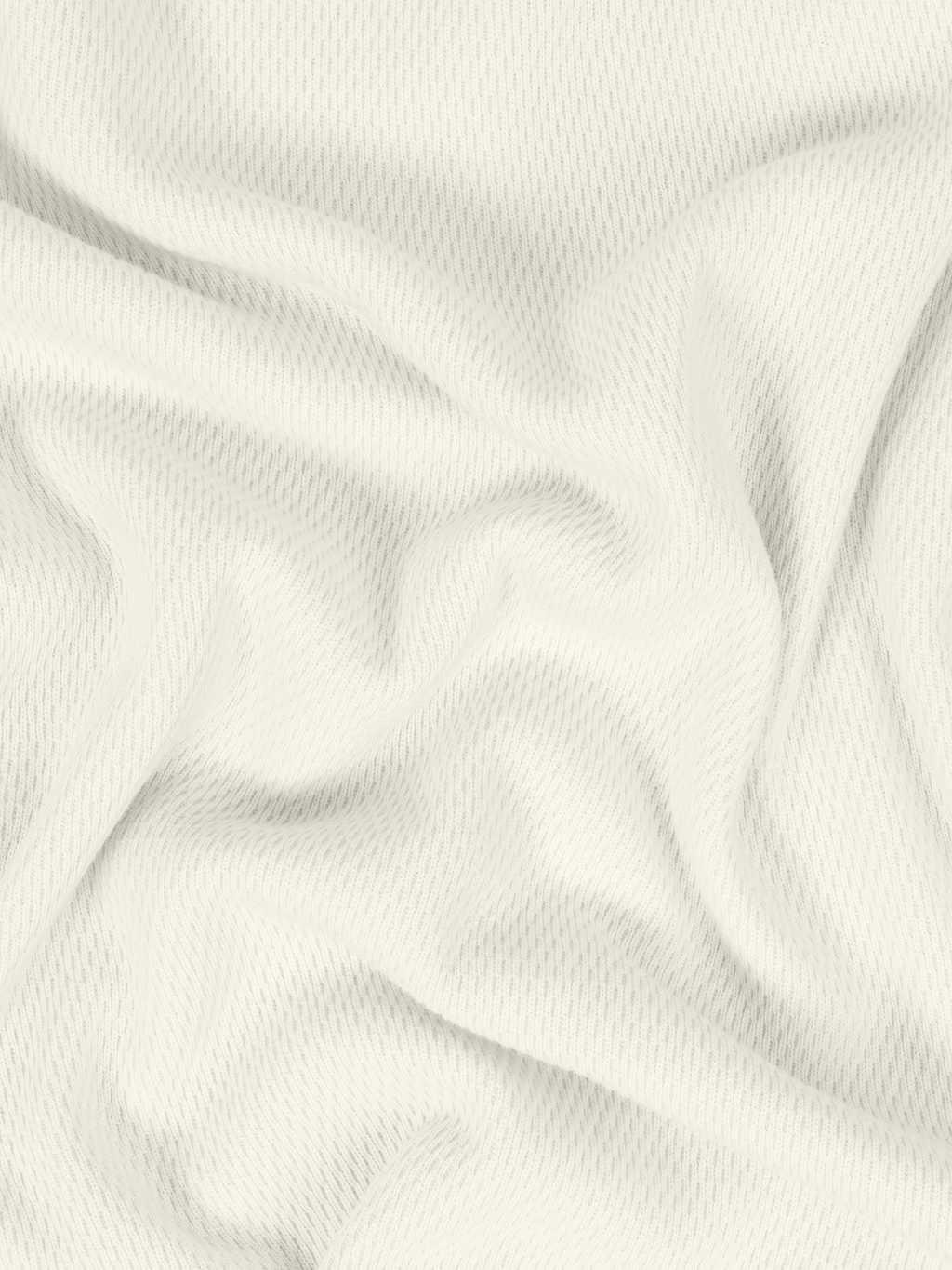 MESH STITCH COTTON SWEATSHIRT IVORY