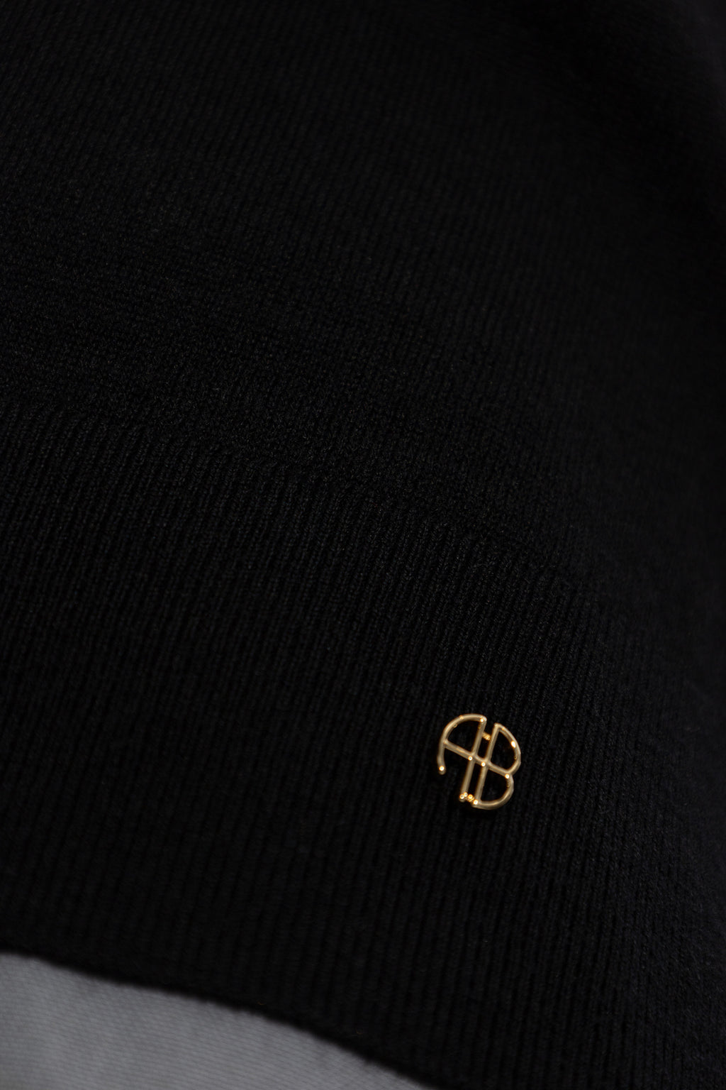 MONI Wool Cashmere POLO T-shirt BLACK