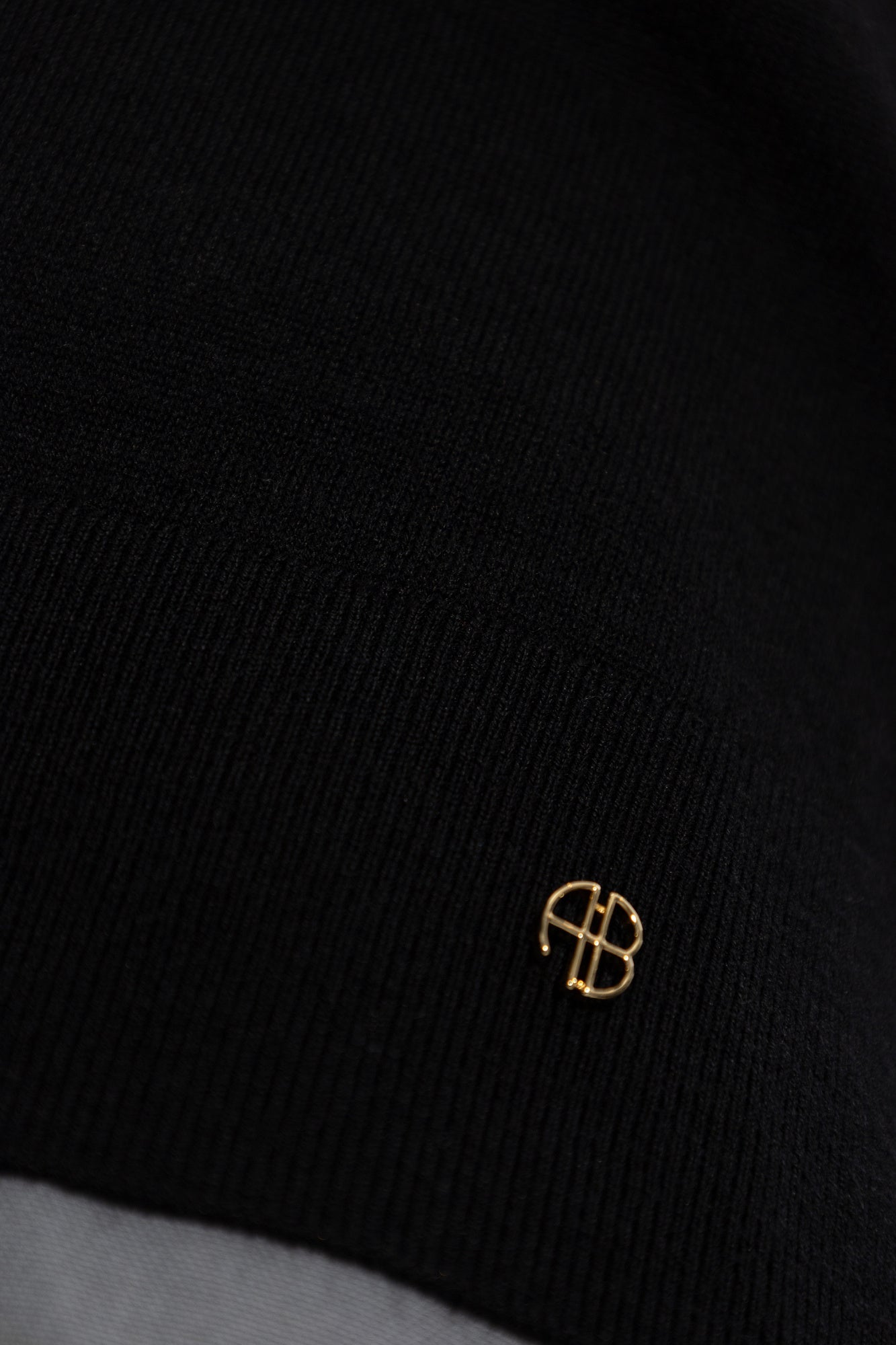 MONI Wool Cashmere POLO T-shirt BLACK