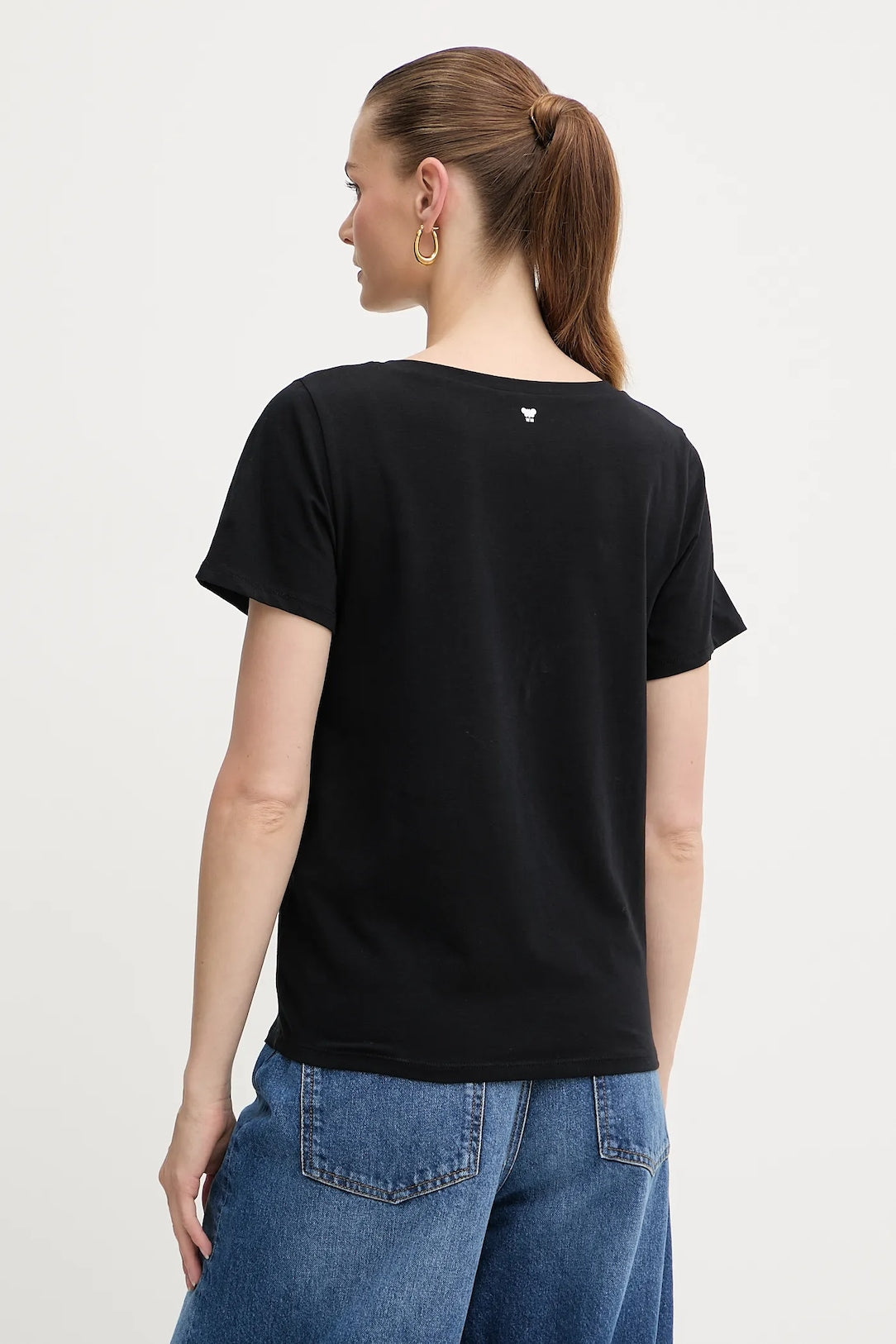 MULTIF Cotton stretch T-shirt Black