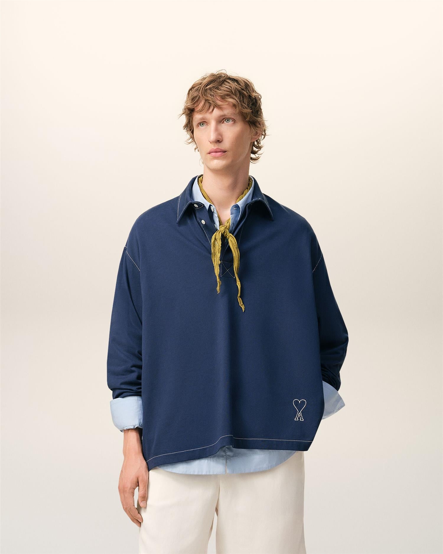 HEAVY COTTON LONG SLEEVES ADC POLO INK