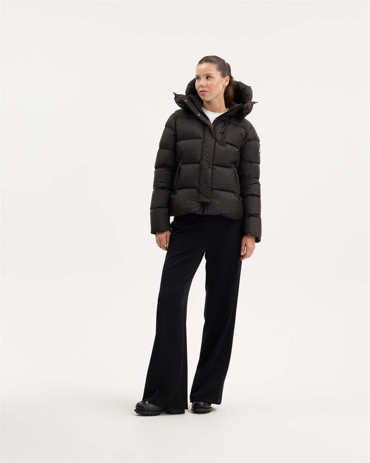Stella Short Down Jacket Deep Brown