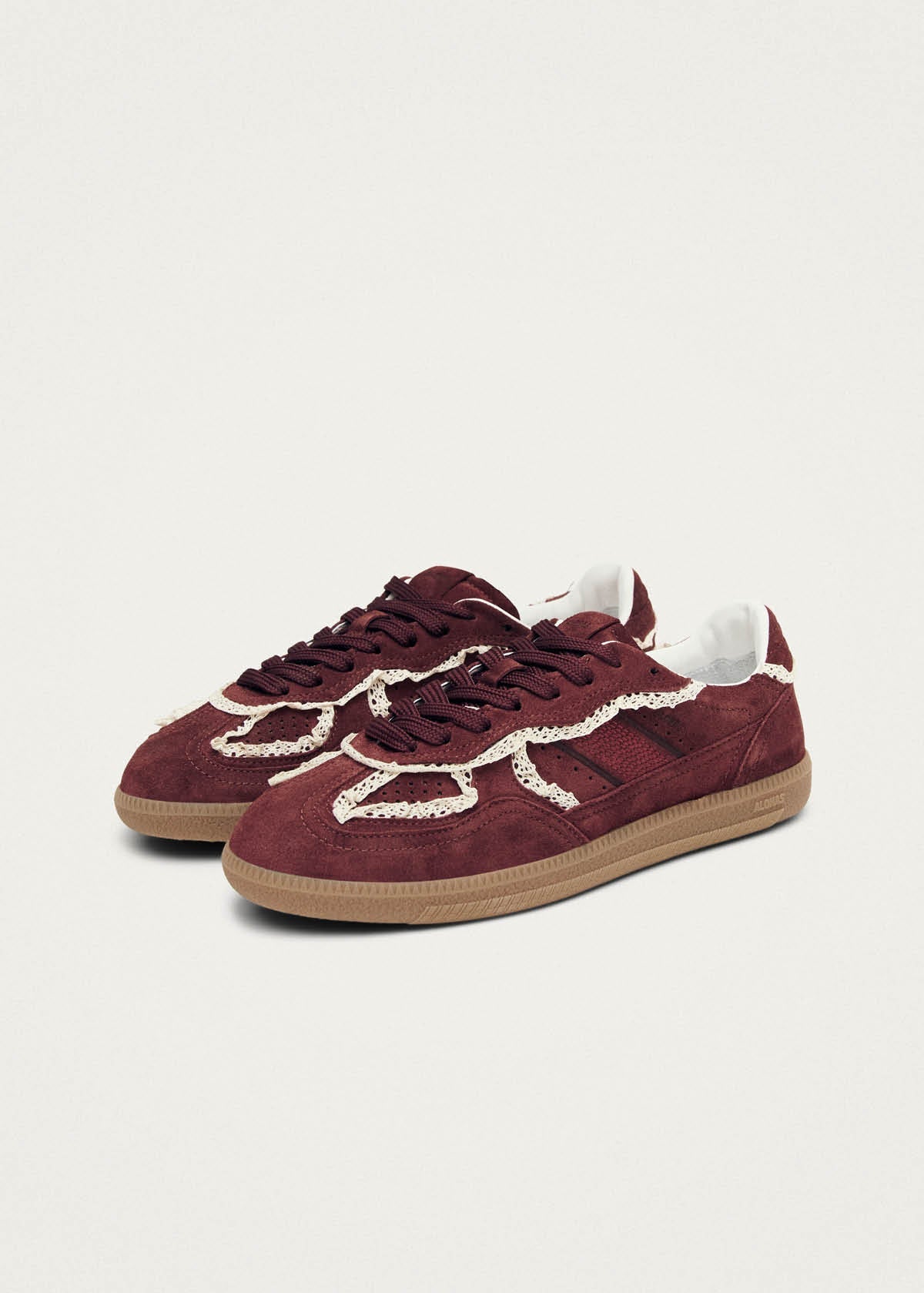 TB.490 Leather Sneakers Crochet Burgundy