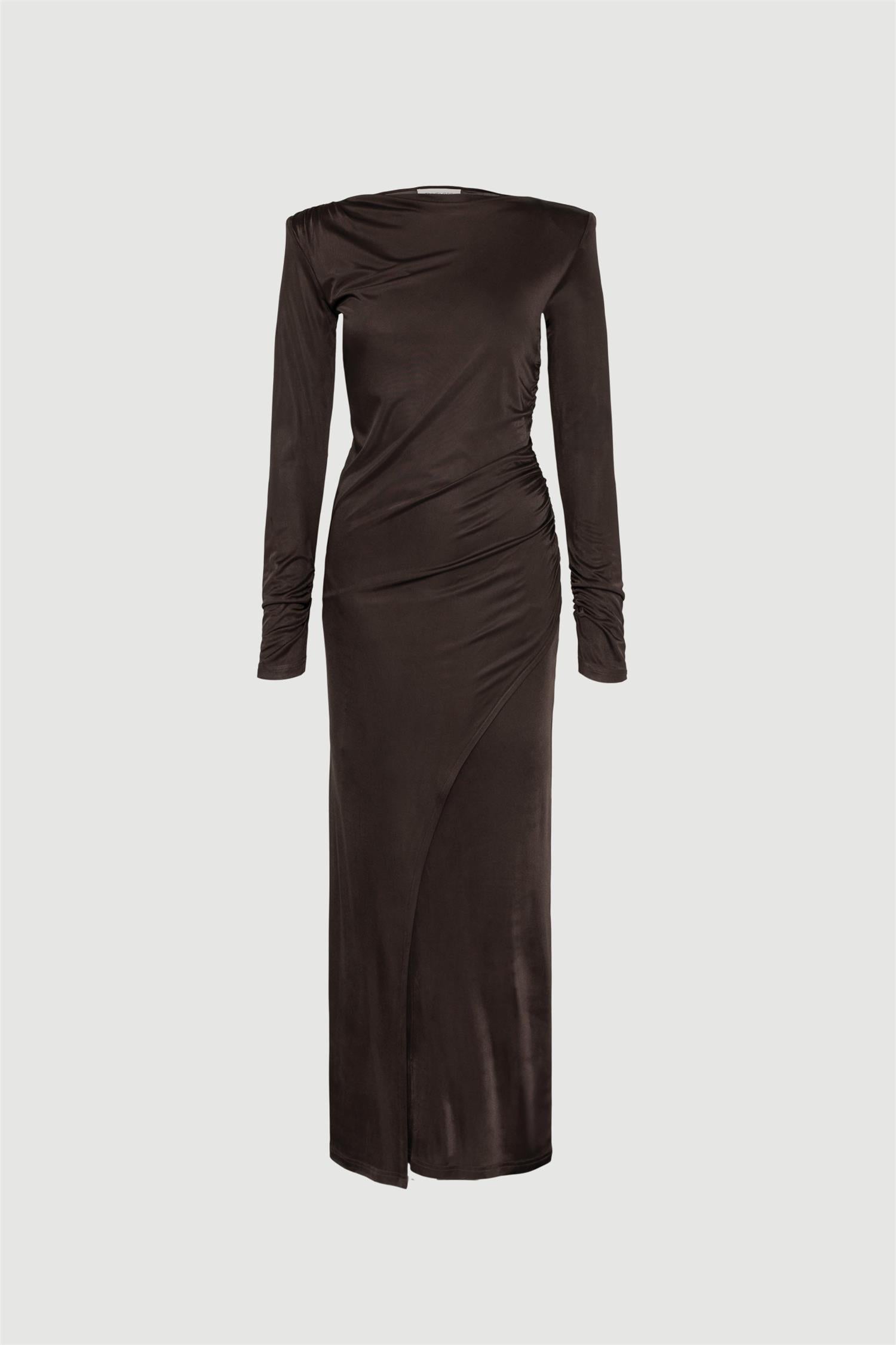 San Dona Viscose Dress Brown