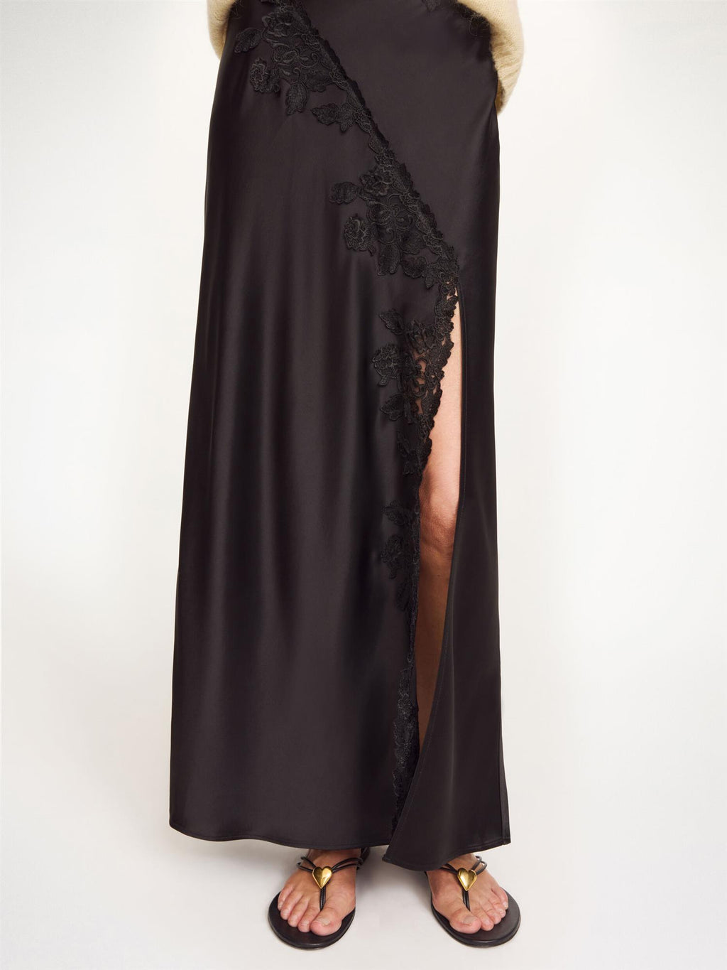 ERIKA VISCOSE MAXI SKIRT Black