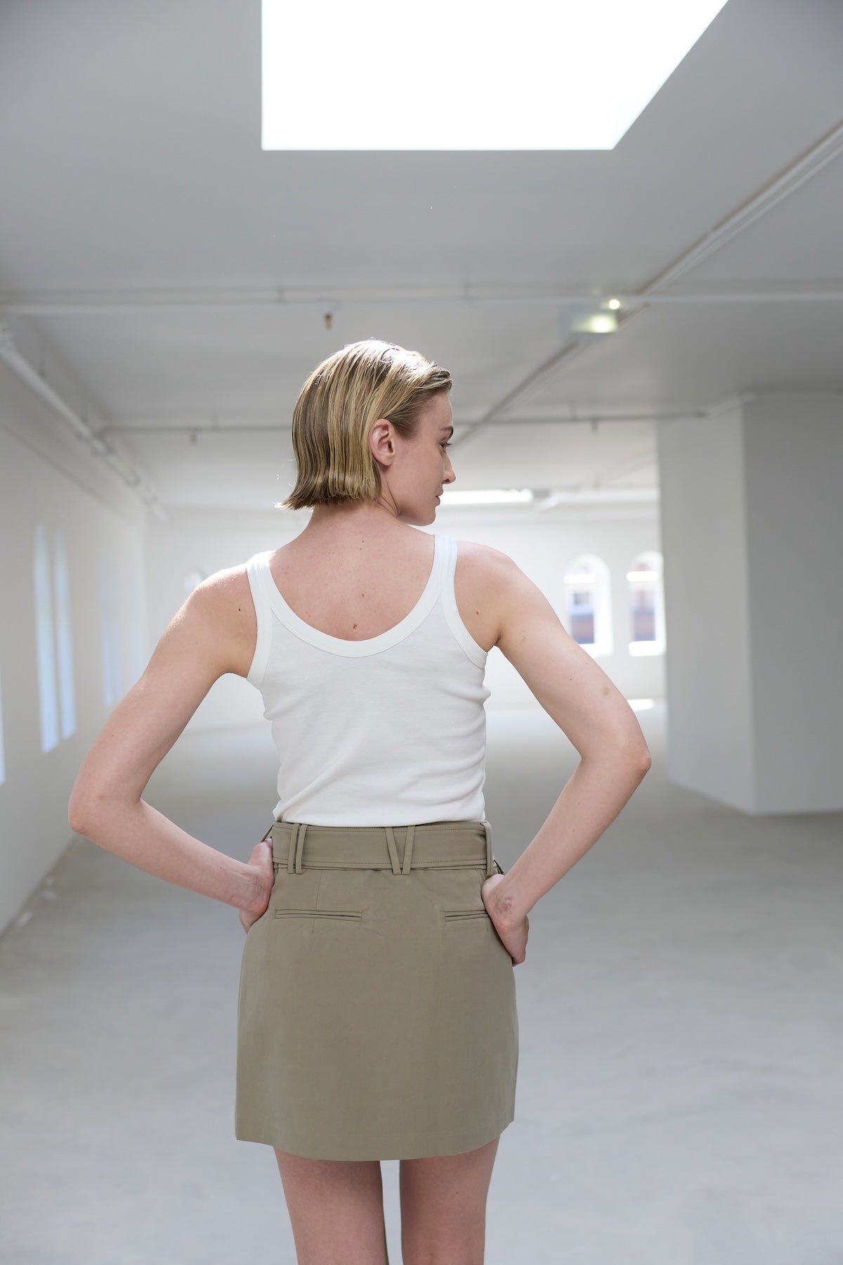 Frogner Cotton Skirt Khaki