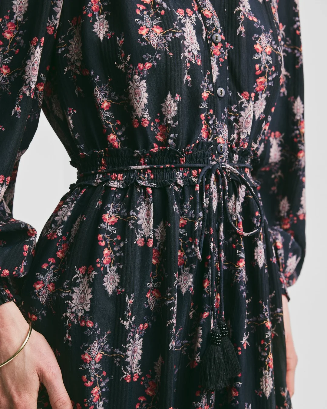 Bohemian Belt Dress Midnight Paisley