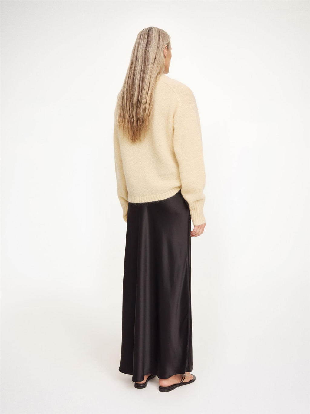 ERIKA VISCOSE MAXI SKIRT Black