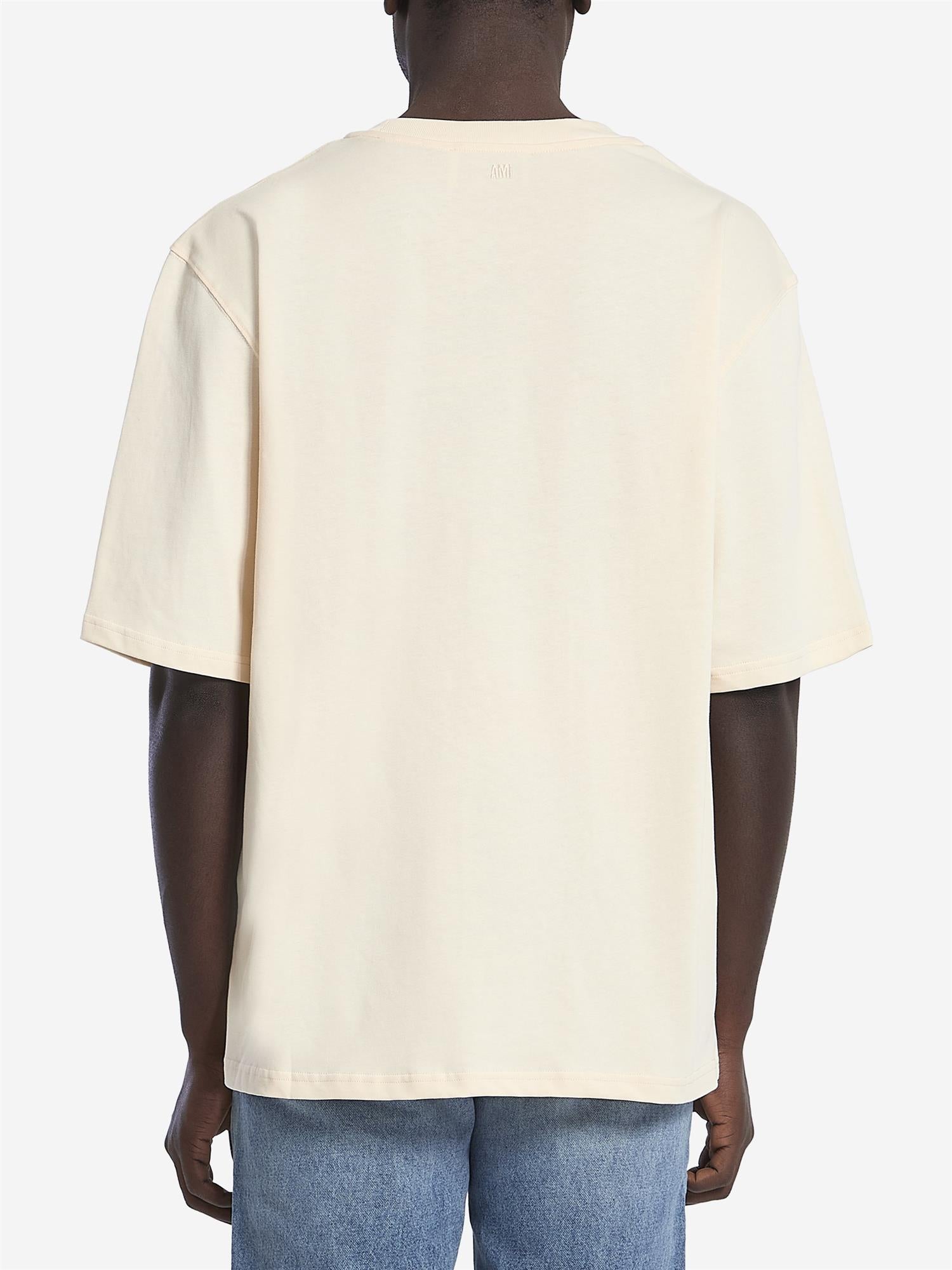 Ami Paris Patch T-shirt White Cream