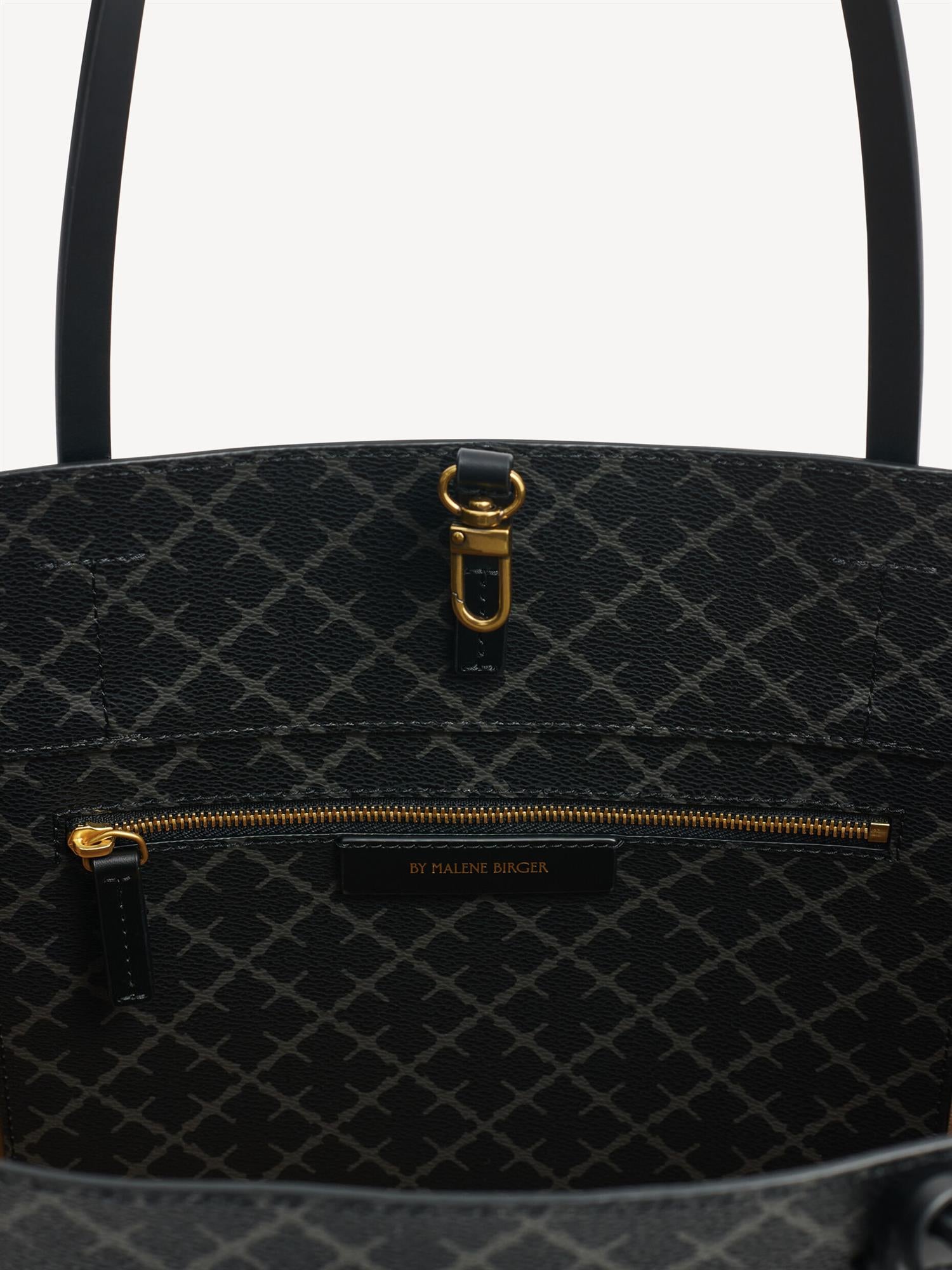 Abigail Printed Tote Bag Charcoal