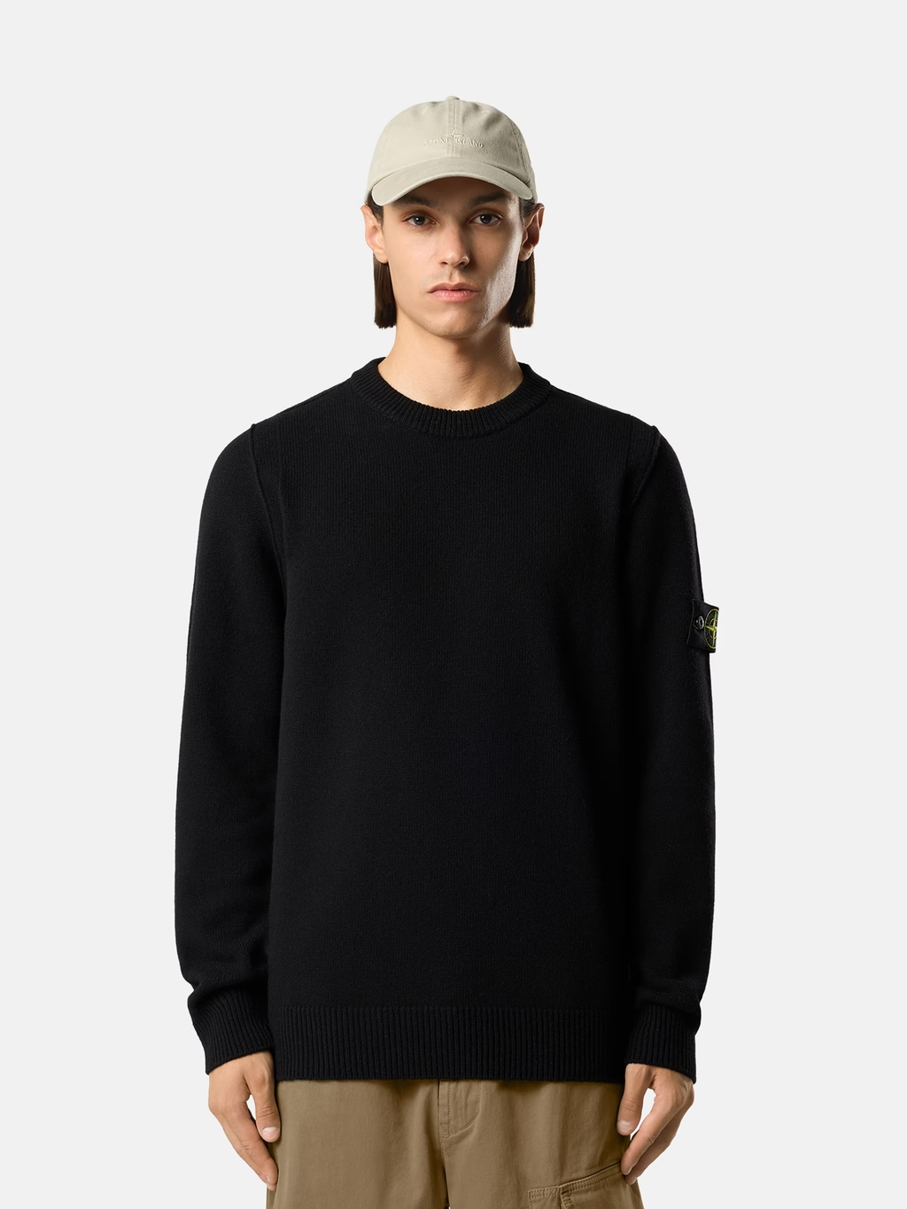 Knitted 7gg Lambswool Sweater Black