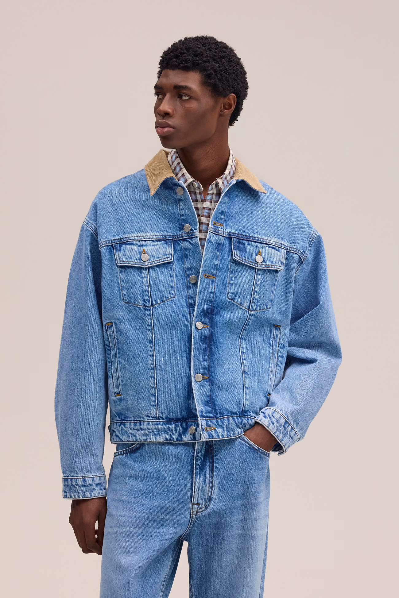 Roy organic Cotton Denim Jacket 1882 Vintage Blue