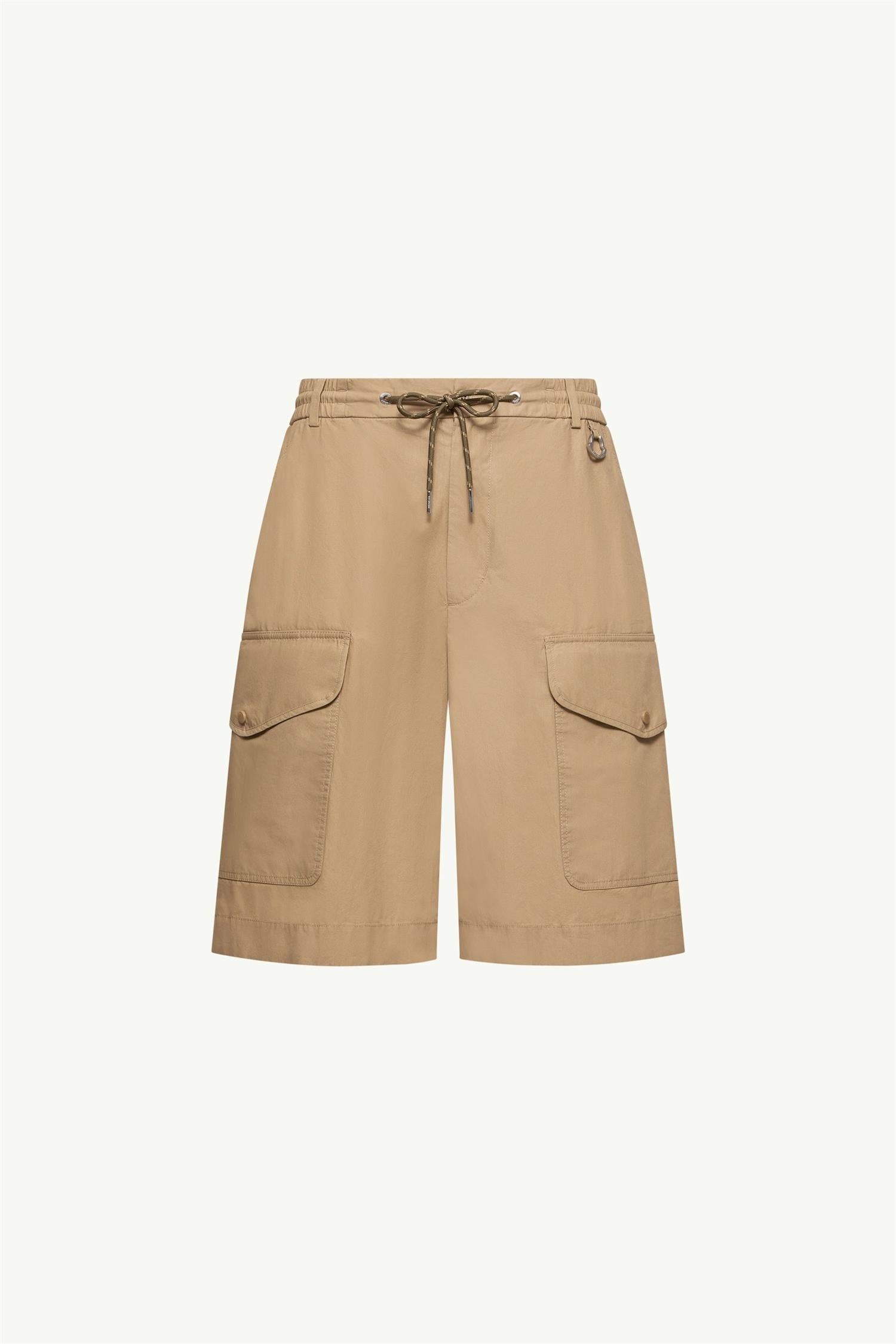 Cotton Poplin Cargo Shorts TAN
