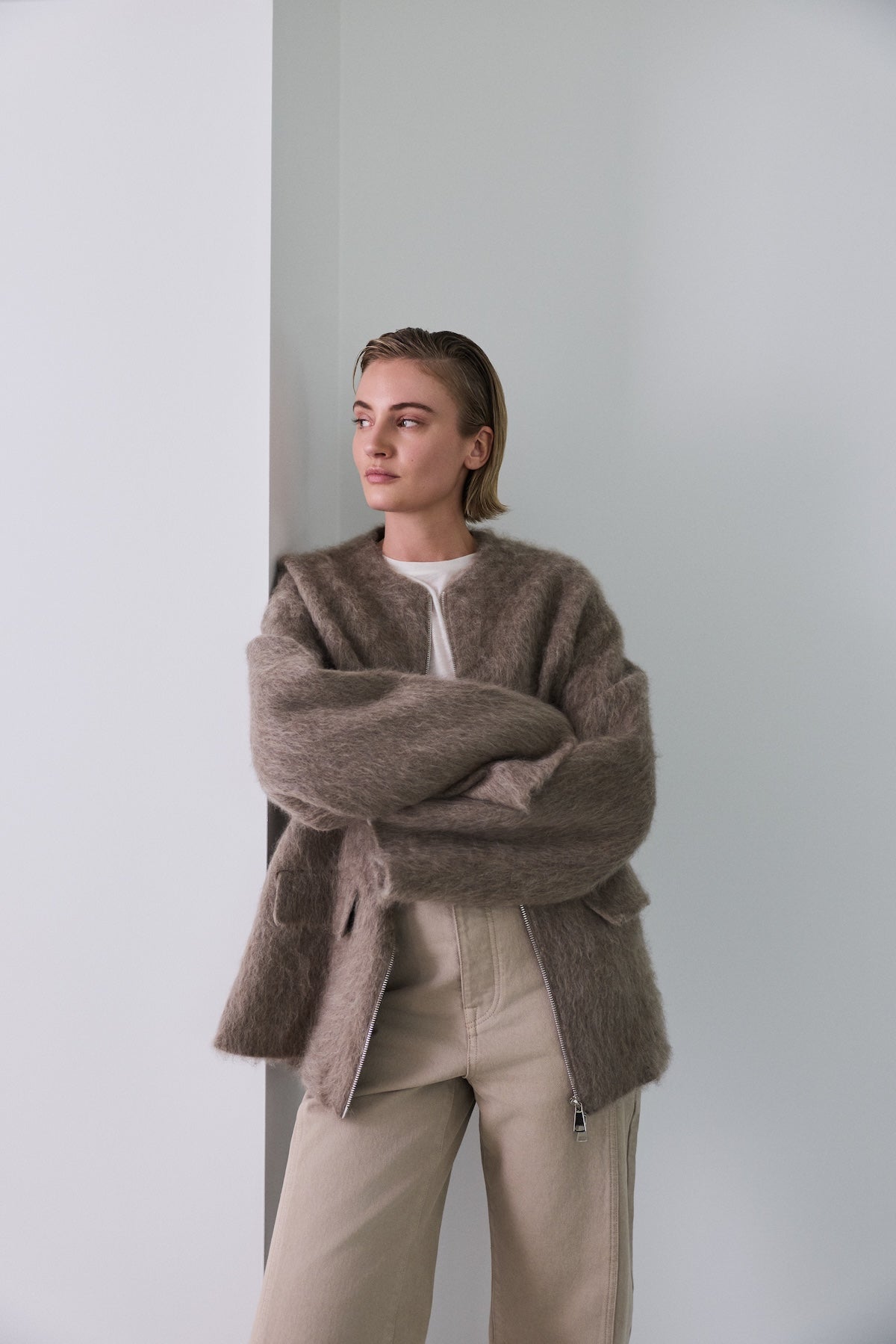 Sorgenfri Wool Cashmere Jacket Taupe