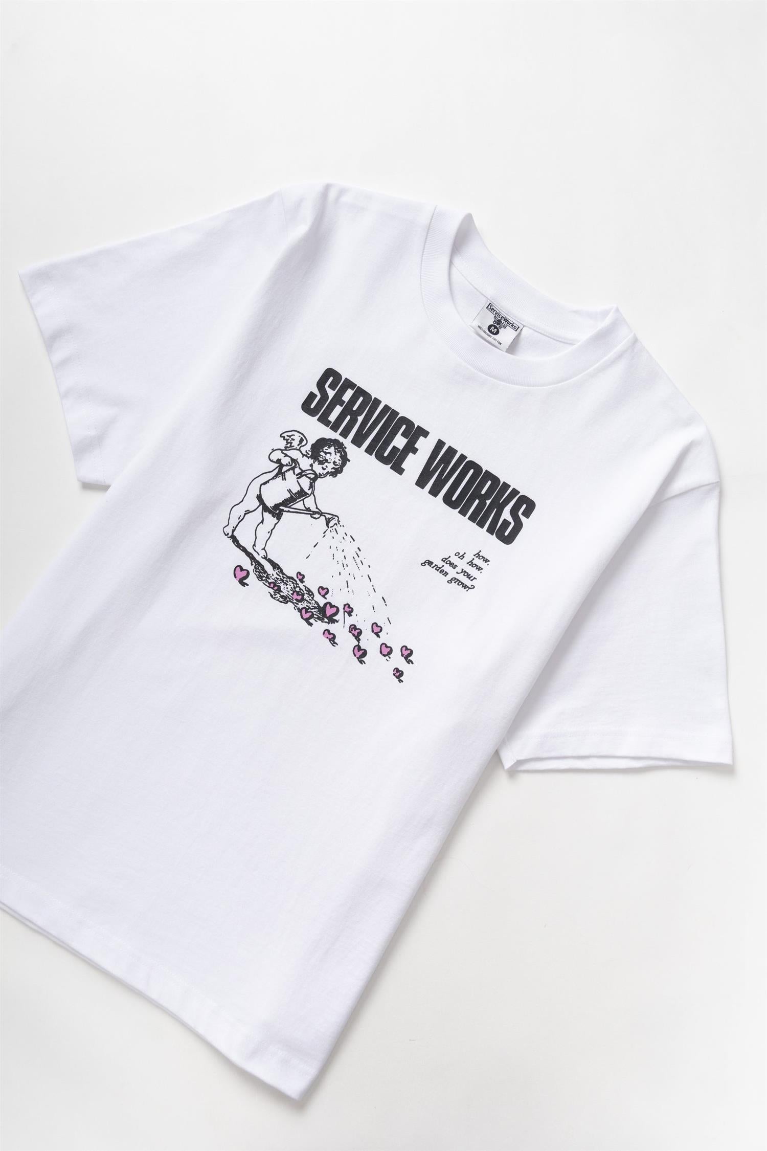 Garden Front Print T-shirt White