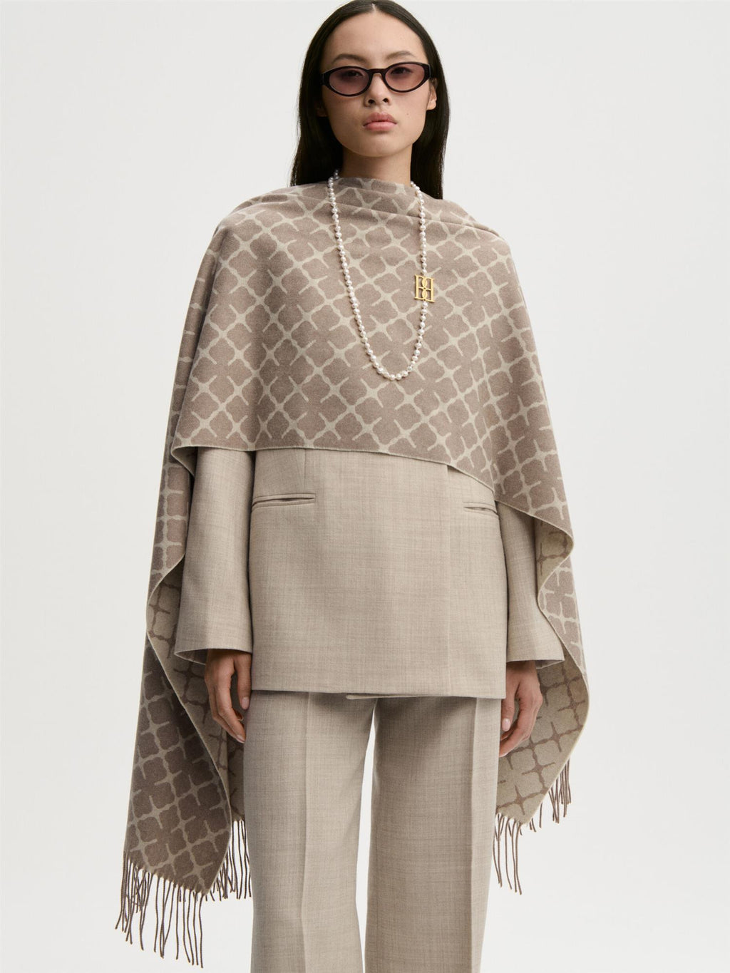 Ortega Cashmere Blend Scarf Fosil