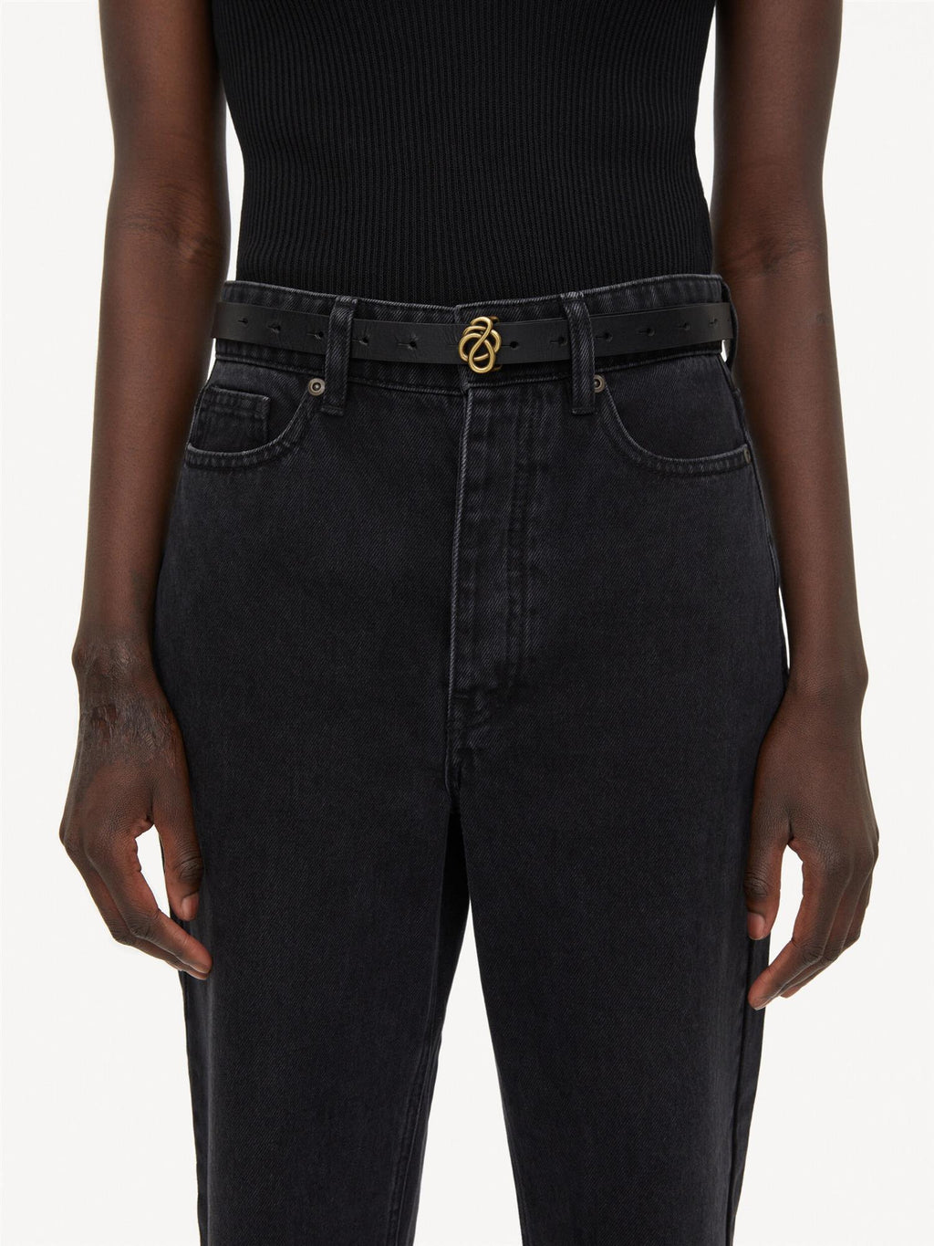 Ouma leather belt Black