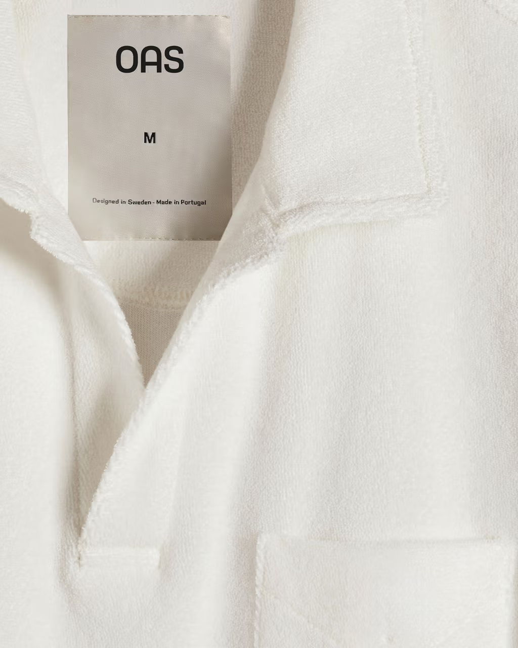 Cotton Terry Polo Shirt White