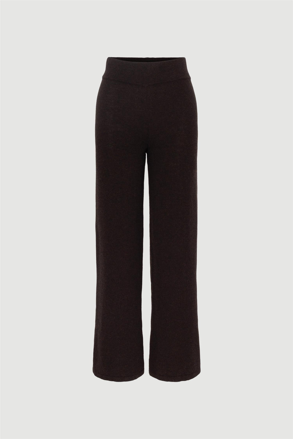 Everyday Knitted Wool Pants Dark Brown