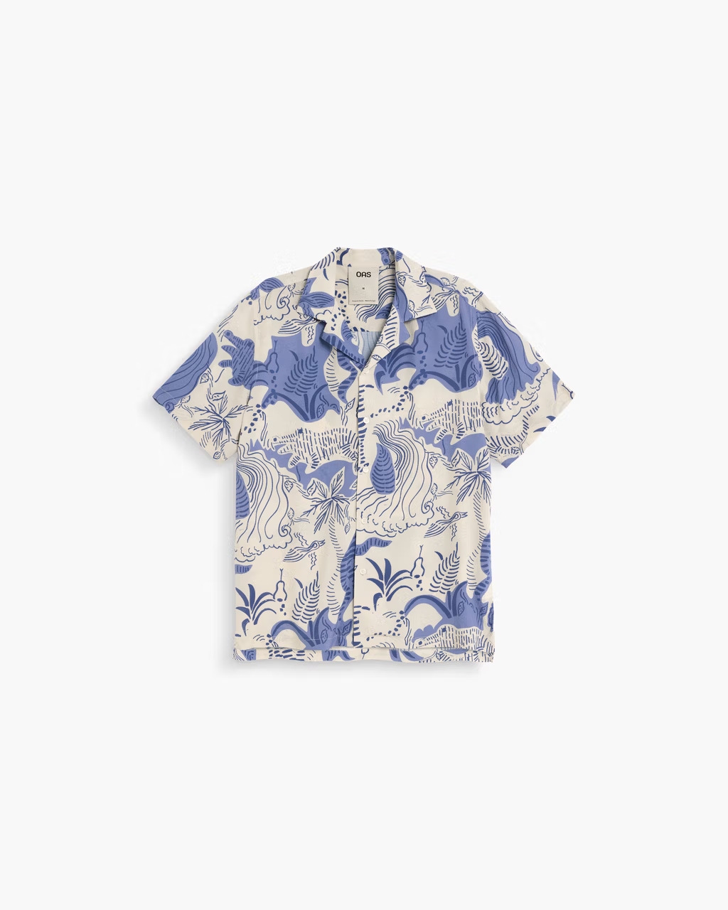 Mystea Rocco Pattern Viscose Shirt Blue