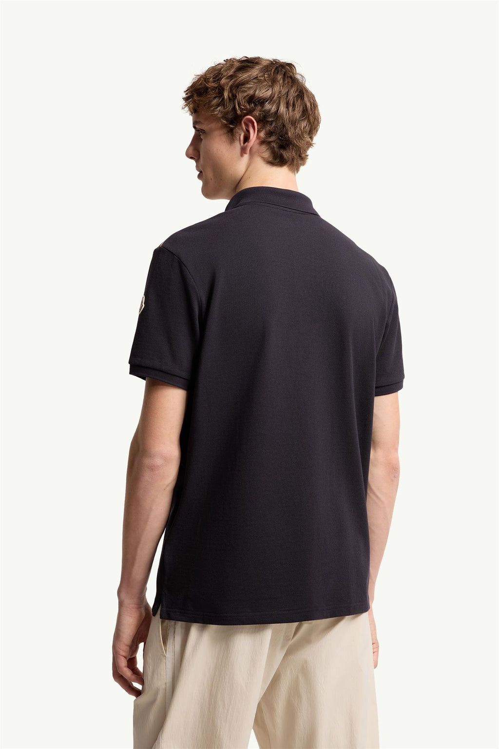 Tricolor-Trimmed Cotton Piquet Polo Shirt BLUE