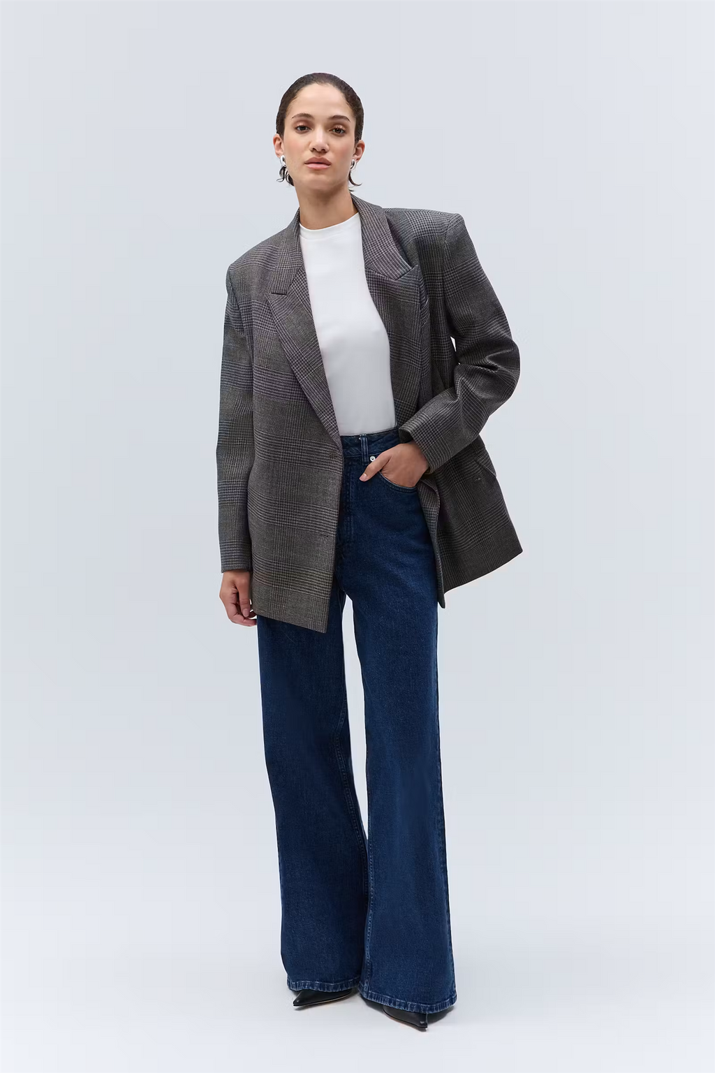 Junia Wool Blazer Cocoa Houndstooth