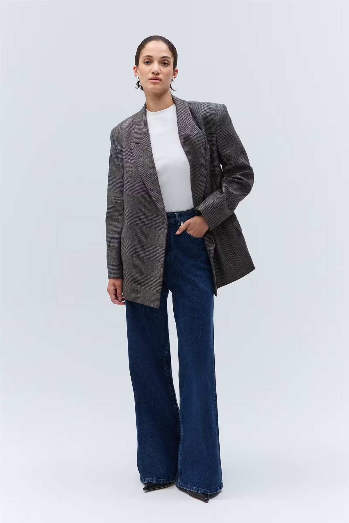 Junia Wool Blazer Cocoa Houndstooth
