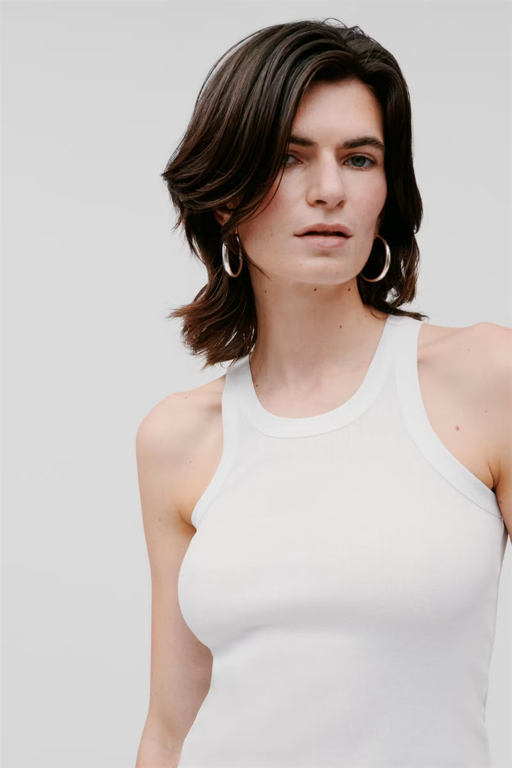 Finley Ribbed Tank Top Bright White